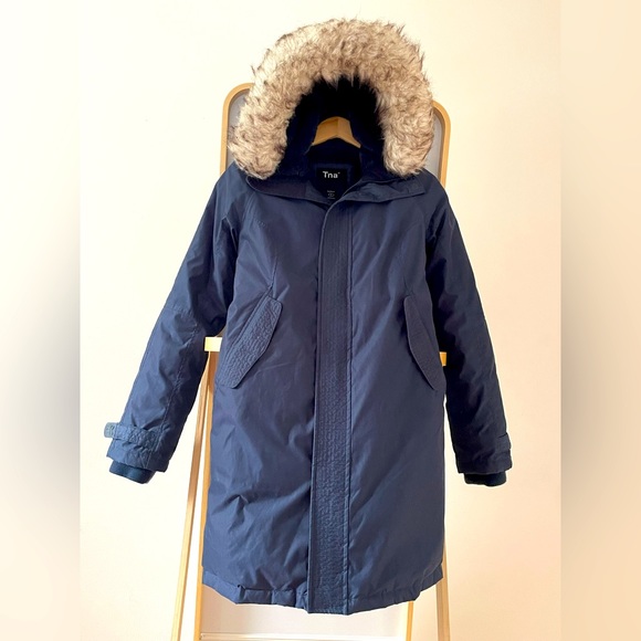 Tna THE SUMMIT PARKA - Navy Blue, Small - Excellent Used Condition - Picture 2 of 8